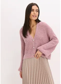 Gilet court et oversize en maille brillante, bonprix