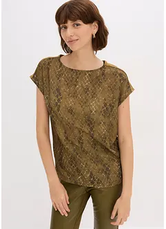 T-shirt bi-matière, bonprix