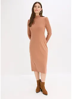 Ripp-Jerseykleid aus Viskose-mix, bonprix