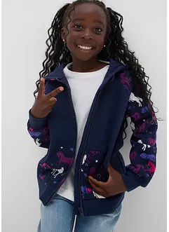 Kapuzen-Sweatjacke aus reiner Baumwolle, bonprix