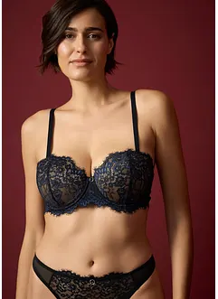 Soutien-gorge balconnet en dentelle à franges, bonprix