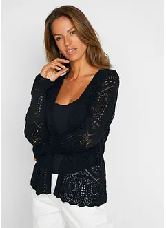 Gilet en maille ajourée, bonprix