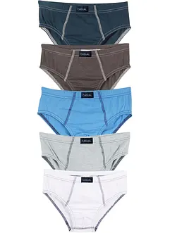Slip mit weicher Bio-Baumwolle (5er Pack), bonprix