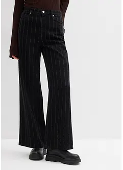 Wide-Leg-Jeans High Waist mit Destroyed Effekten, bonprix