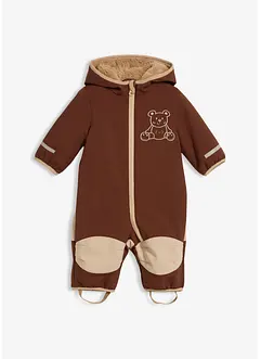 Softshell Overall mit Teddyfleece und Kapuze, bonprix