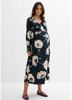 Robe longue de grossesse et d’allaitement, style portefeuille, bonprix