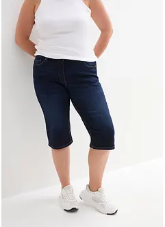 Bermuda en jean, taille mi-haute élastiquée, bonprix