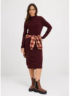 Strickkleid mit Stehkragen, bonprix