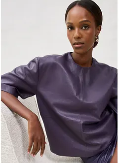 Tunique en cuir d’agneau nappa, bonprix