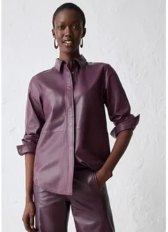 Chemise en cuir d’agneau nappa, bonprix