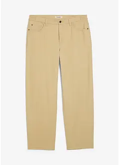 Pantalon droit en twill à taille élastiquée, loose, bonprix