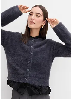 Gilet en maille poilue de viscose mélangée, bonprix