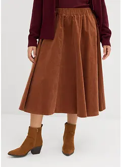 Jupe en velours côtelé, coton extensible, bonprix