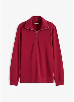 Sweat oversize à col zippé, bonprix