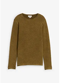 Pullover in gewaschener Optik, Slim Fit, bonprix