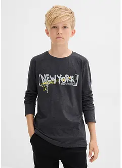 T-shirt manches longues à imprimé, bonprix