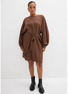 Robe courte et texturée en viscose extensible, bonprix