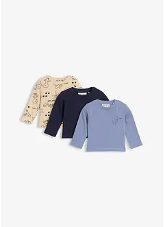 Lot de 3 T-shirts longs 100% coton, bonprix