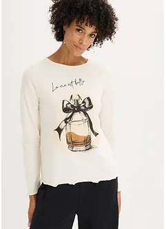 T-shirt manches longues en coton extensible, bonprix