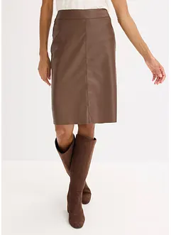 Trendiger Lederimitat-Bleistiftrock, bonprix