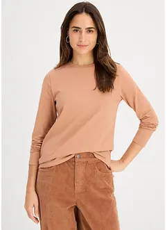 Lot de 2 T-shirts manches longues en coton extensible, bonprix