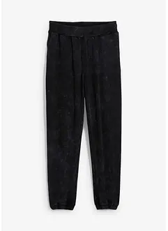 Pantalon de jogging aspect délavé 100% coton, loose, bonprix