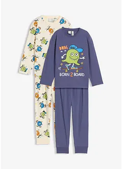 Pyjama aus reiner Bio-Baumwolle (4-tlg.Set), bonprix