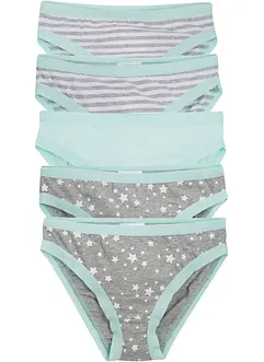 Lot de 5 slips avec coton doux, bonprix