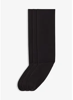 Lot de 3 paires de mi-bas thermiques 120den, intérieur éponge, bonprix