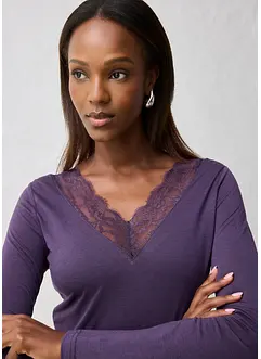 T-shirt en laine mélangée, bonprix