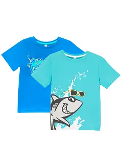 Lot de 2 T-shirts 100% coton, bonprix