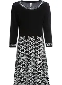 Ausgestelltes Strickkleid mit Jacquardmuster, bonprix