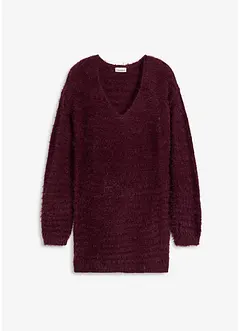 Flauschiger Long-Pullover, bonprix