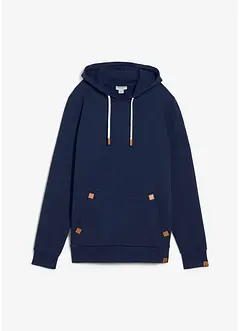 Sweat à capuche et détails enduits, bonprix