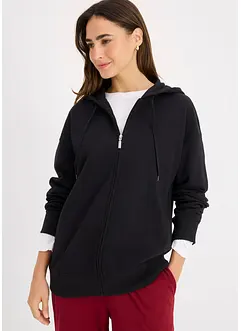 Sweat zippé long, bonprix