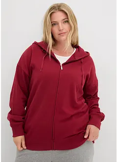 Sweat zippé long, bonprix