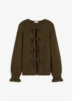 Oversize-Strickjacke aus weichem Woll-Mix, bonprix