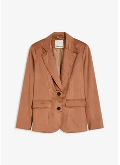 Velourslederimitat-Blazer, bonprix
