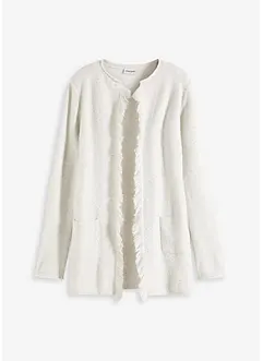 Kurzer Strickmantel mit Pailetten und Glanzgarn, bonprix