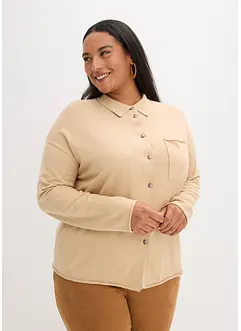 Gilet en fine maille à col chemise, bonprix