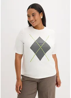 Halbarmshirt mit Pailetten und Druck, bonprix