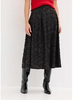 Midirock aus Struktur-Material, bonprix