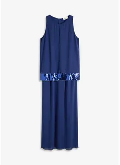 Robe longue en georgette fine avec sequins, bonprix