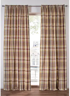 Rideau en coton à carreaux (1 pce), bonprix