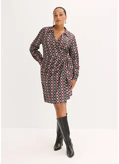 Wickelkleid aus strukturiertem Jersey, bonprix