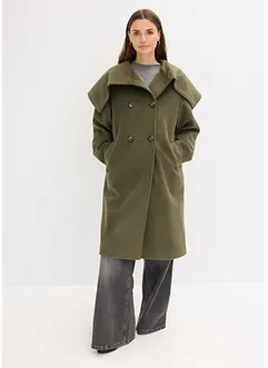 Manteau aspect laine à large col, bonprix