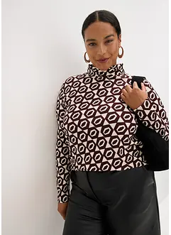 Stehkragenshirt mit Struktur, bonprix