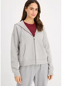 Sweat zippé oversize, bonprix