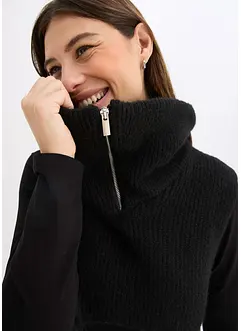 Col plastron amovible en maille, bonprix