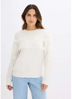 Pullover mit Volants, bonprix